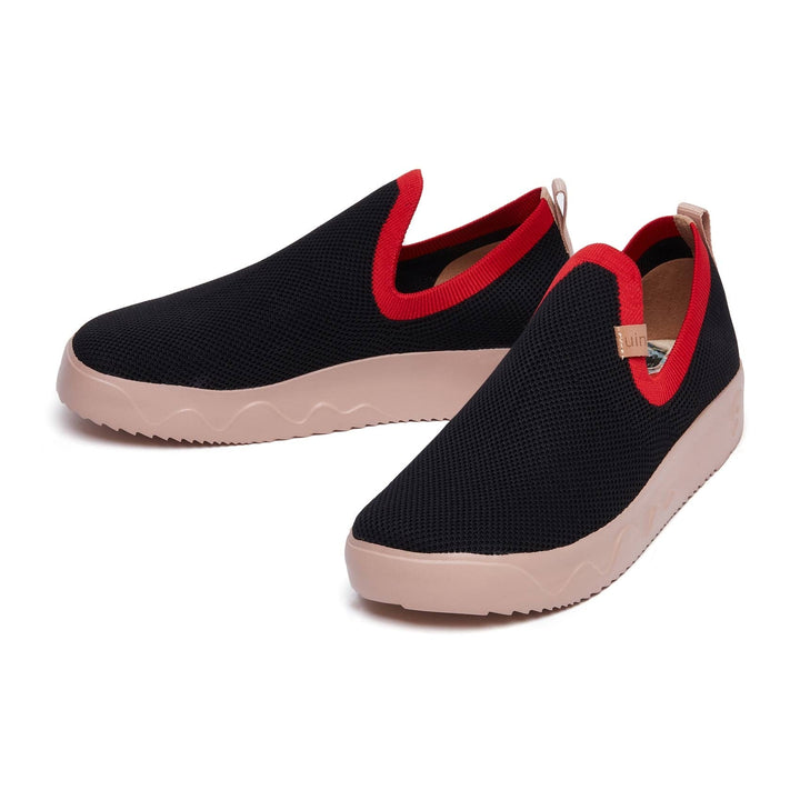 UIN Women Charcoal Black Fuerteventura I Women Canvas loafers