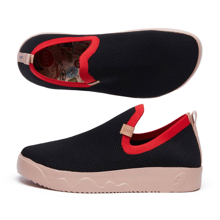 UIN Women Charcoal Black Fuerteventura I Women Canvas loafers