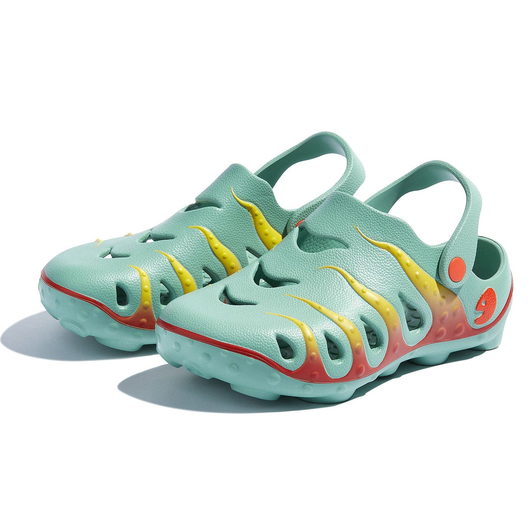 UIN Women Green & Red Octopus I Women Canvas loafers