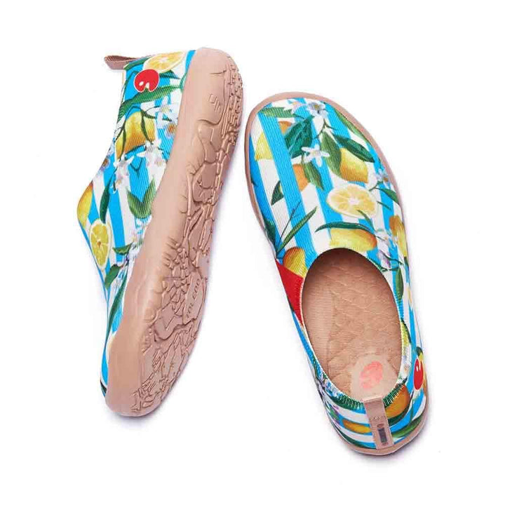 UIN Women Lemon Summer Canvas loafers
