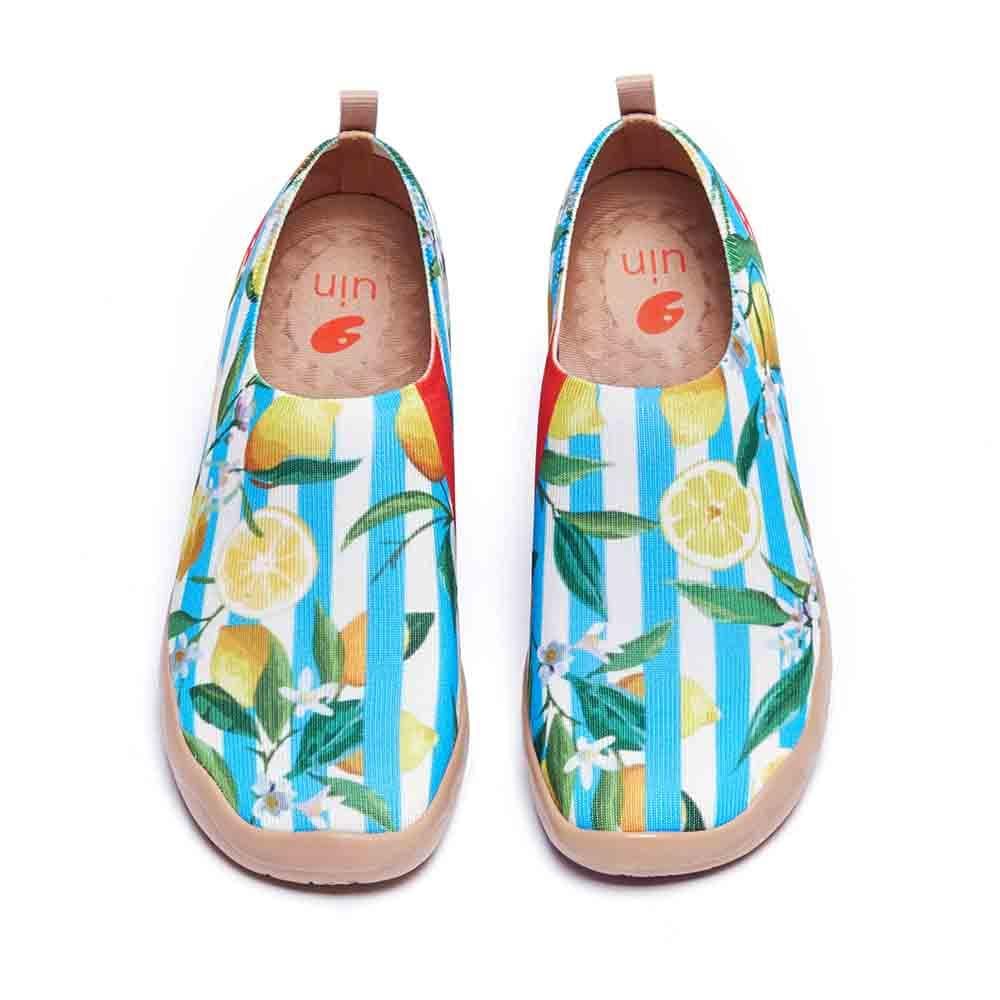 UIN Women Lemon Summer Canvas loafers