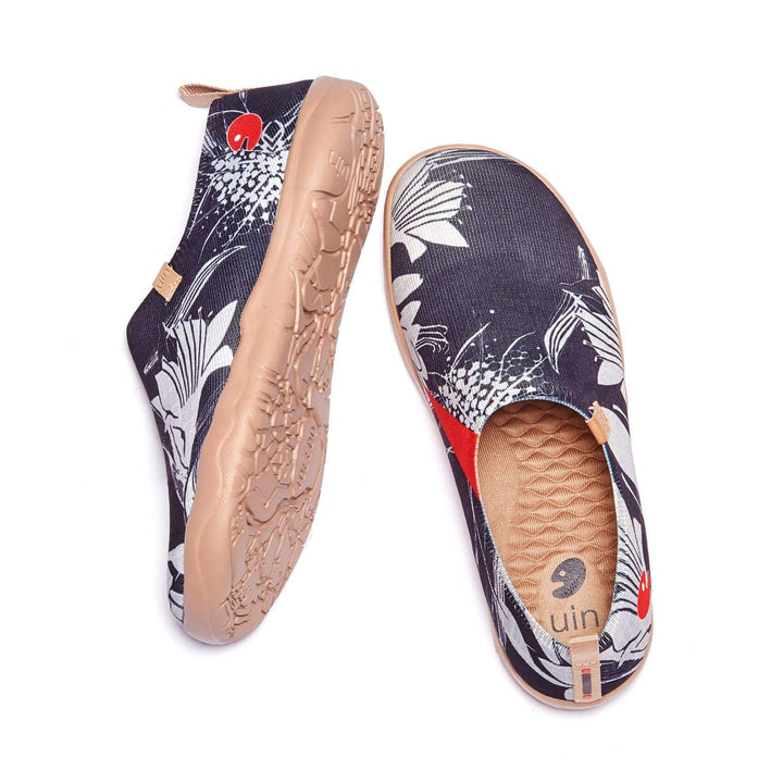 UIN Women Lily in Dark Canvas loafers