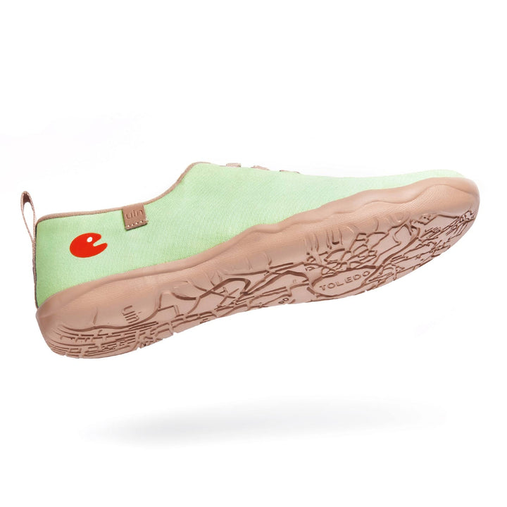 UIN Women Moguer Pastel Green Canvas loafers