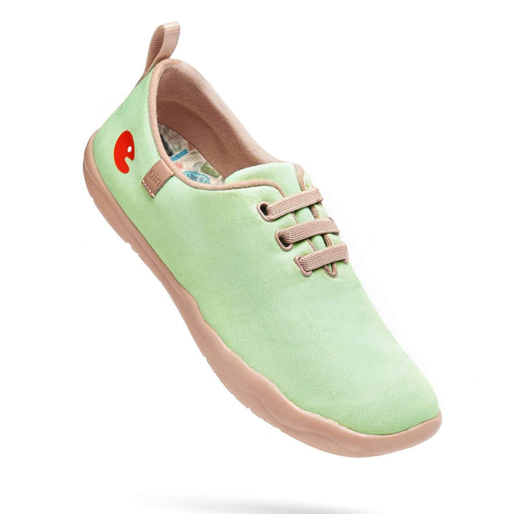 UIN Women Moguer Pastel Green Canvas loafers