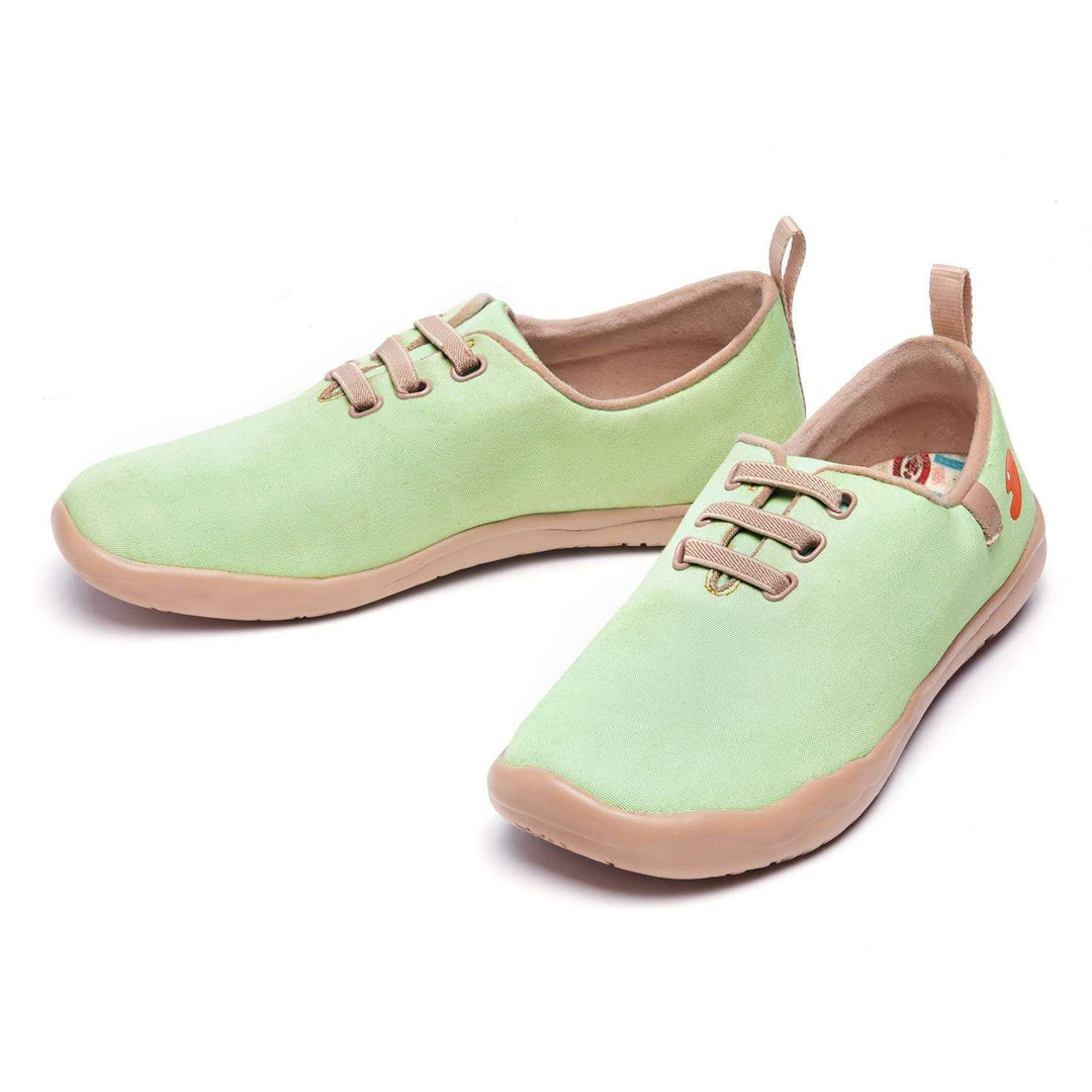UIN Women Moguer Pastel Green Canvas loafers