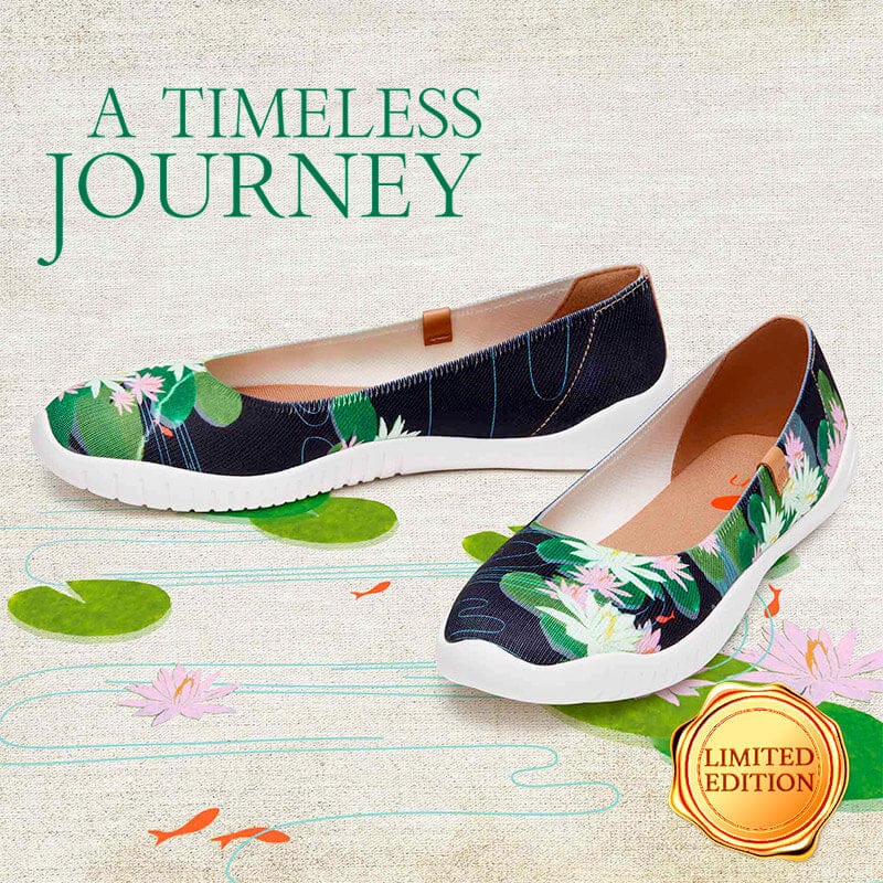 UIN Women Monet The Water-Lily Pond V2 Minorca Women Canvas loafers