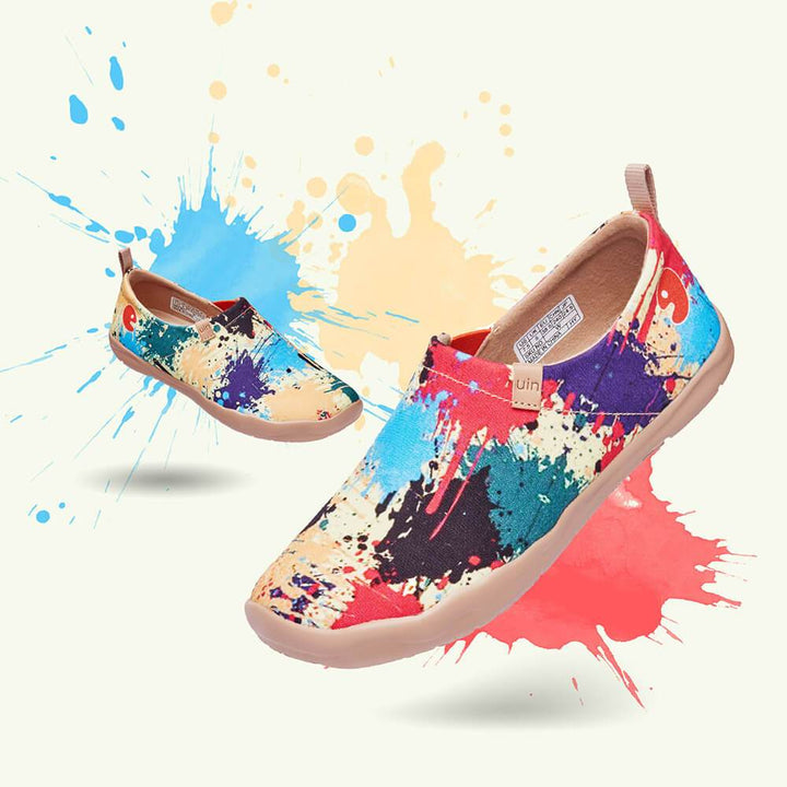 UIN Women Splashed World Canvas loafers