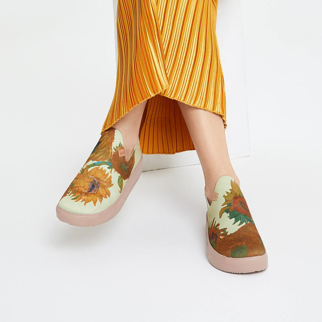 UIN Women Van Gogh Sunflowers Fuerteventura Women Canvas loafers