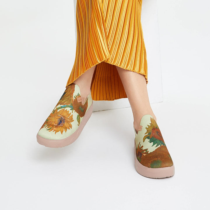 UIN Women Van Gogh Sunflowers Fuerteventura Women Canvas loafers