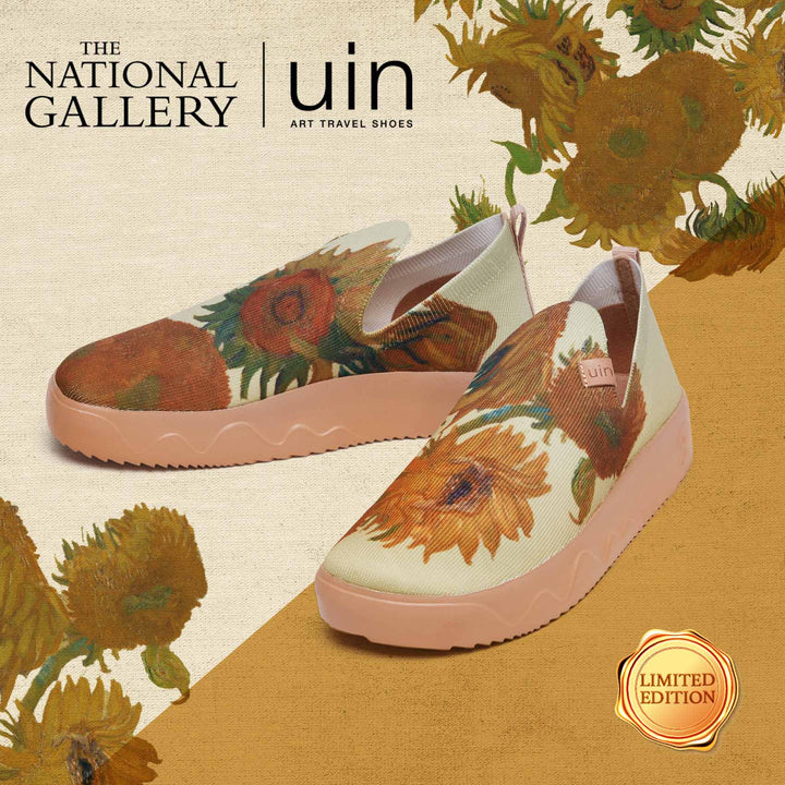 UIN Women Van Gogh Sunflowers Fuerteventura Women Canvas loafers