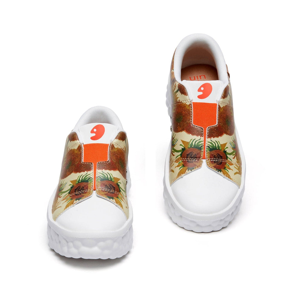 UIN Women Van Gogh Sunflowers Las Ramblas Women Canvas loafers