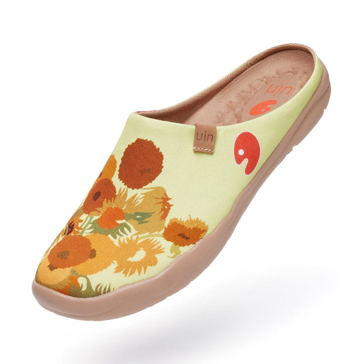 UIN Women Van Gogh Sunflowers V1 Malaga Slipper Women Canvas loafers