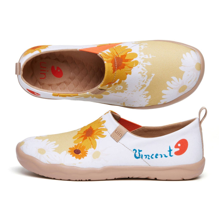 UIN Women Van Gogh Sunflowers V4 Women Canvas loafers