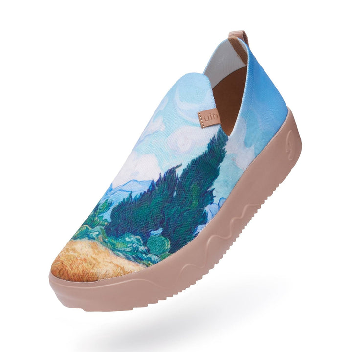 UIN Women Van Gogh Wheatfield with Cypresses Fuerteventura Women Canvas loafers