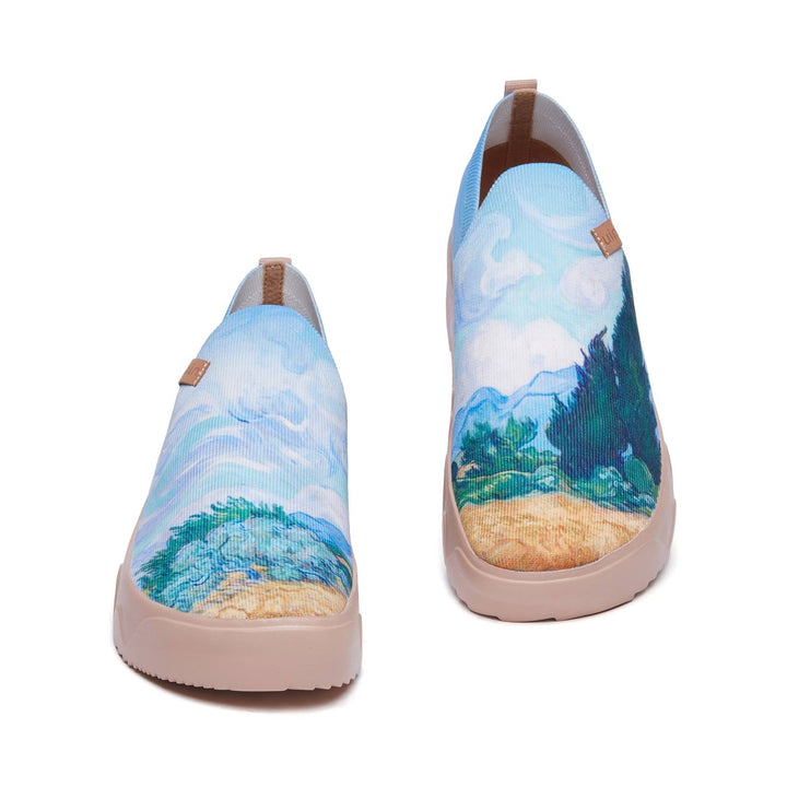 UIN Women Van Gogh Wheatfield with Cypresses Fuerteventura Women Canvas loafers