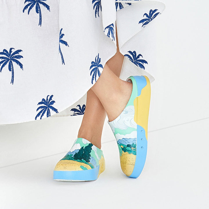 UIN Women Van Gogh Wheatfield with Cypresses Tenerife Women Canvas loafers