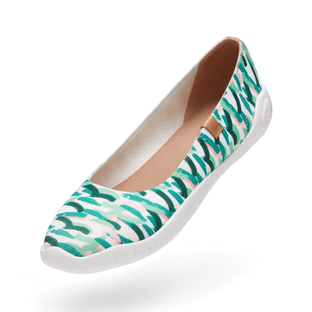 UIN Women Van Gogh Wheatfield with Cypresses V2 Minorca Women Canvas loafers