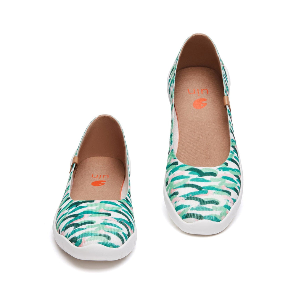 UIN Women Van Gogh Wheatfield with Cypresses V2 Minorca Women Canvas loafers