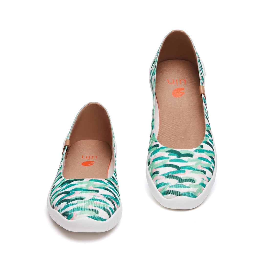 UIN Women Van Gogh Wheatfield with Cypresses V2 Minorca Women Canvas loafers