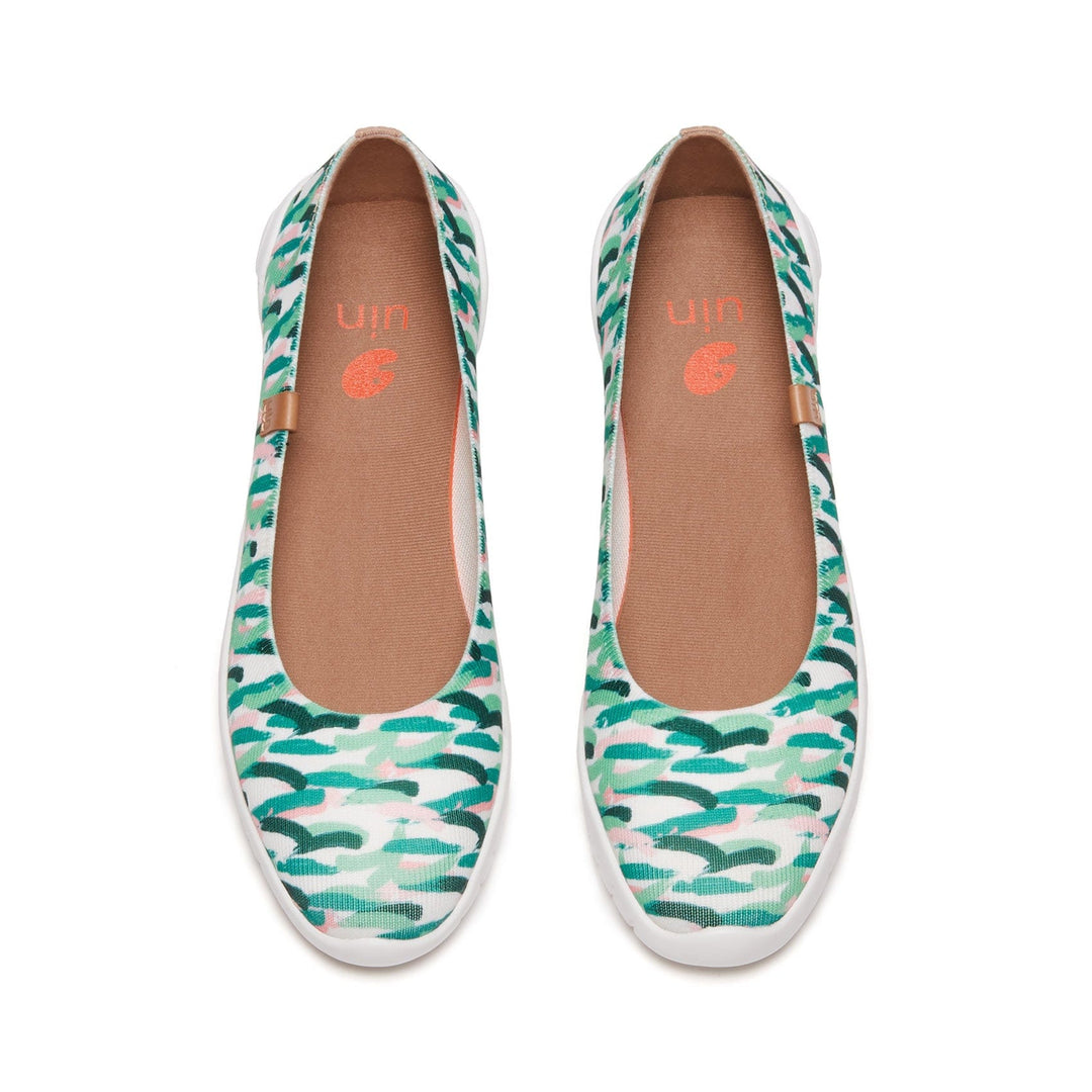 UIN Women Van Gogh Wheatfield with Cypresses V2 Minorca Women Canvas loafers
