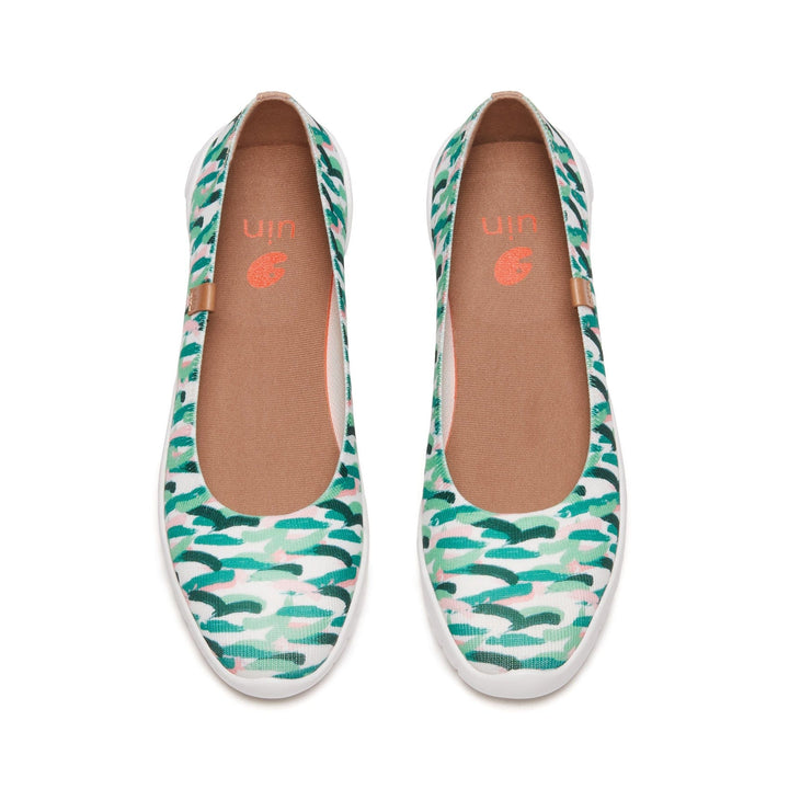 UIN Women Van Gogh Wheatfield with Cypresses V2 Minorca Women Canvas loafers