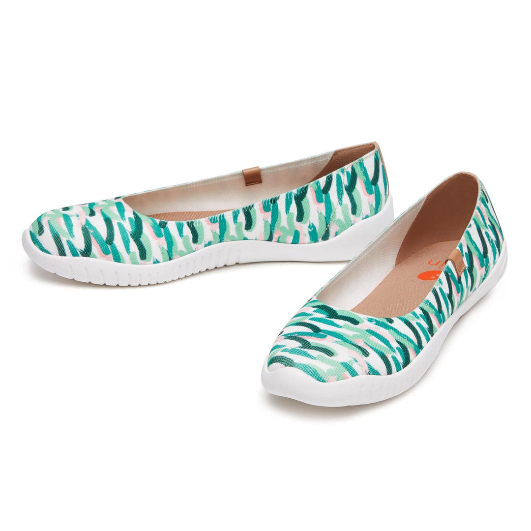 UIN Women Van Gogh Wheatfield with Cypresses V2 Minorca Women Canvas loafers