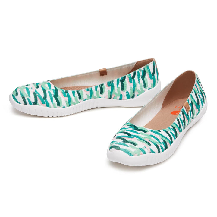 UIN Women Van Gogh Wheatfield with Cypresses V2 Minorca Women Canvas loafers