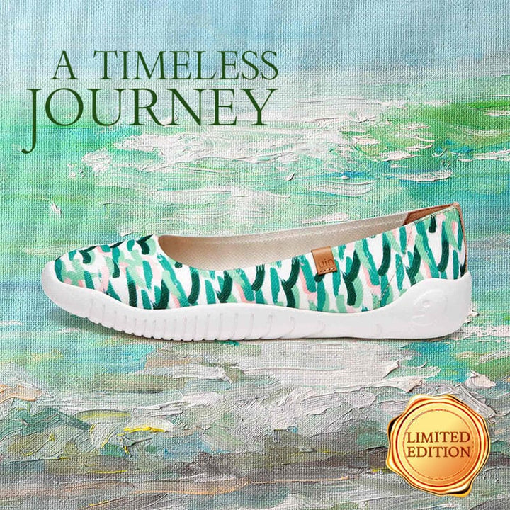 UIN Women Van Gogh Wheatfield with Cypresses V2 Minorca Women Canvas loafers