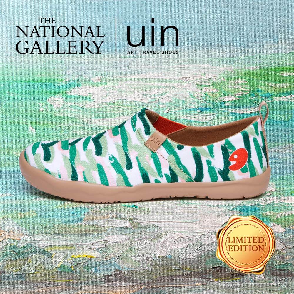 UIN Women Van Gogh Wheatfield with Cypresses V2 Women Canvas loafers