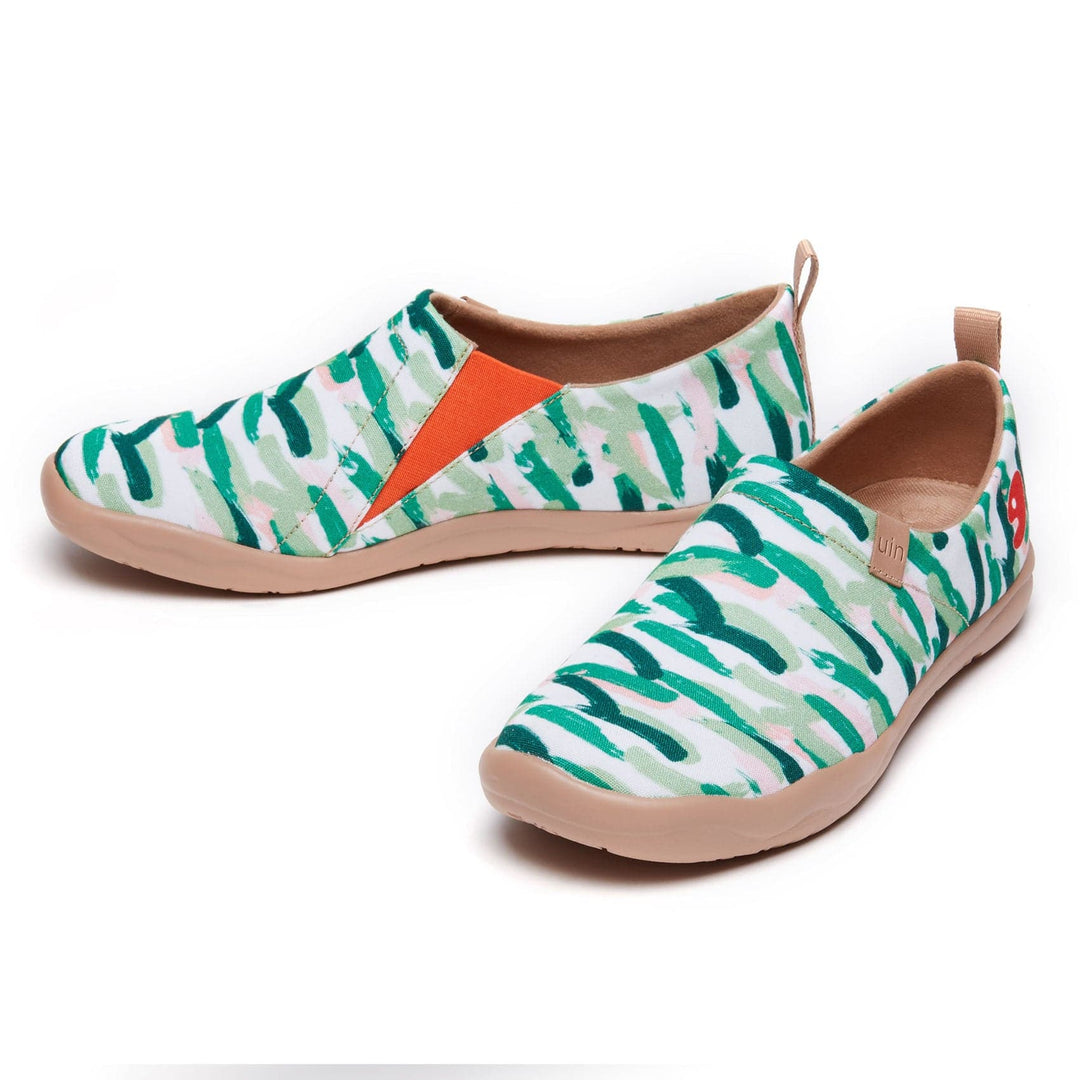 UIN Women Van Gogh Wheatfield with Cypresses V2 Women Canvas loafers