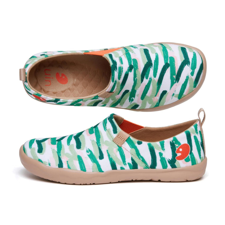 UIN Women Van Gogh Wheatfield with Cypresses V2 Women Canvas loafers