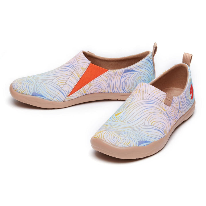 UIN Women Van Gogh Wheatfield with Cypresses V3 Women Canvas loafers