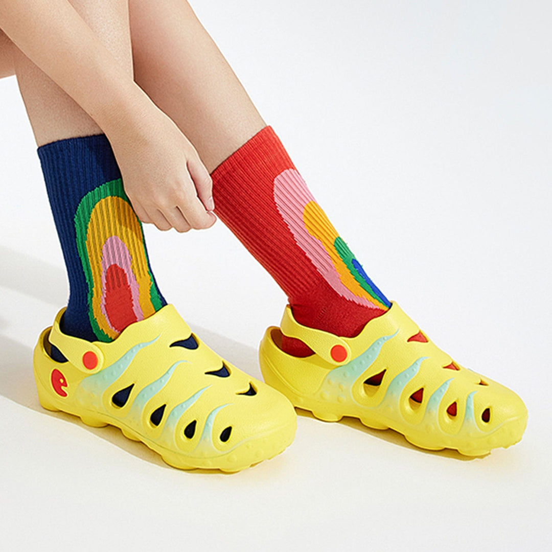 UIN Women Yellow & Glass Blue Octopus I Women Canvas loafers