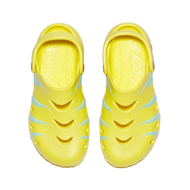 UIN Women Yellow & Glass Blue Octopus I Women Canvas loafers