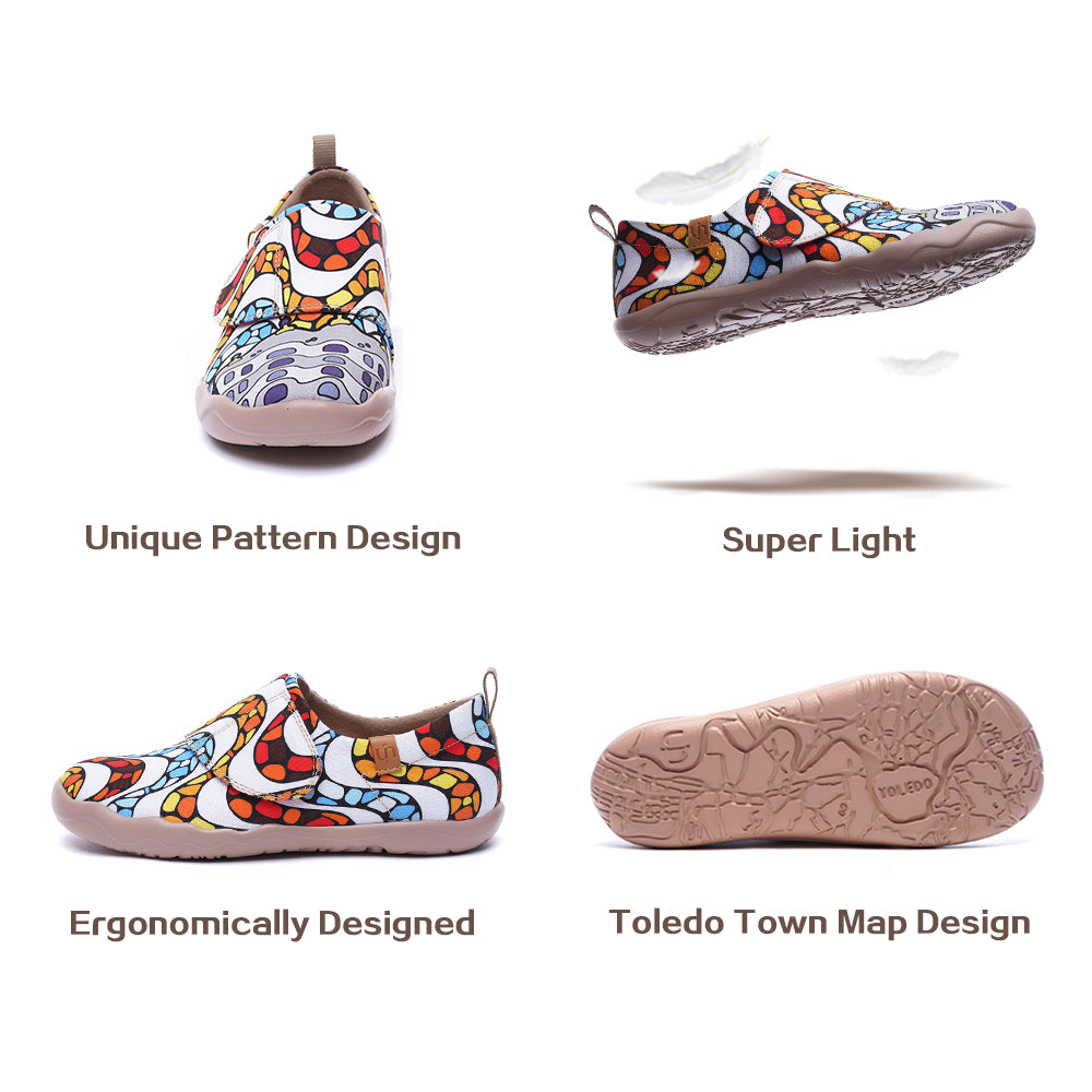 LA PEDRERA Kids Art Painted Canvas Shoes