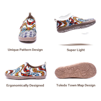 LA PEDRERA Kids Art Painted Canvas Shoes