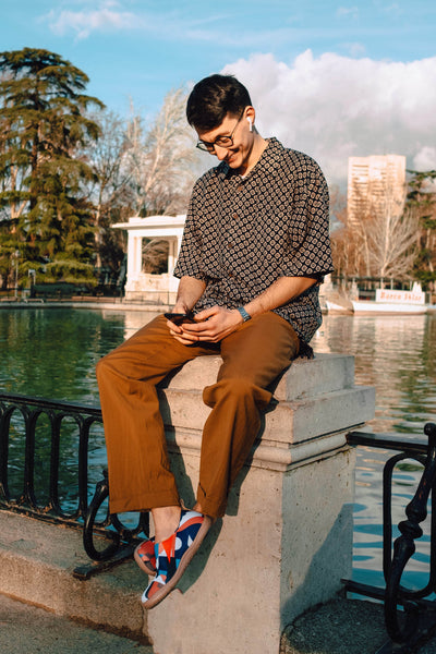 STREET CANVAS Men Art Designed Knitted Shoes