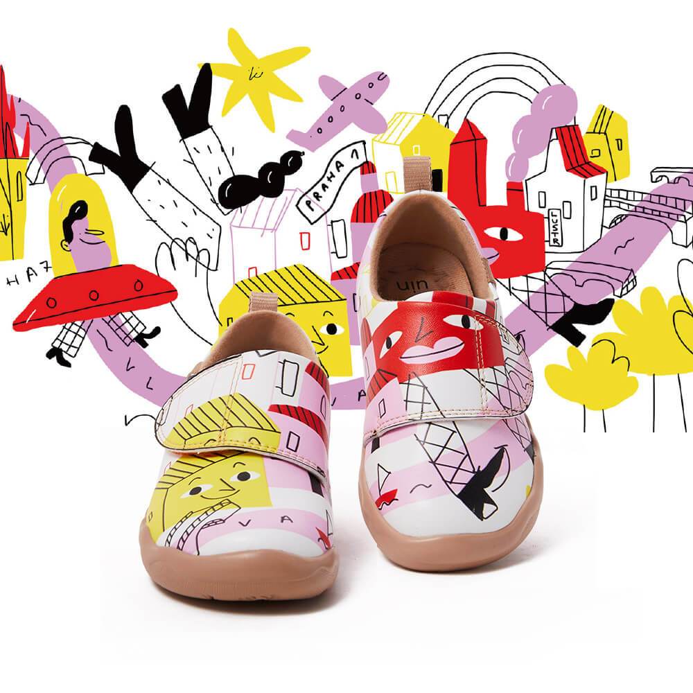 UIN Footwear Kid Building My Dream House Kid Canvas loafers