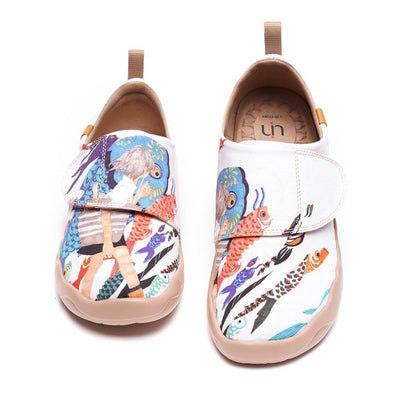 UIN Footwear Kid -Carp Windsocks- Art Design kids Fashion Shoes Canvas loafers