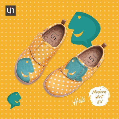 UIN Footwear Kid -Hola- Cute Dot Kids Canvas Shoes Canvas loafers