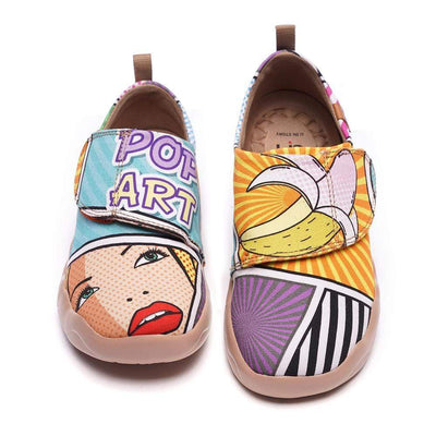 UIN Footwear Kid -Pop Art- Trendy Cartoon Design Painted Kids Shoes Canvas loafers