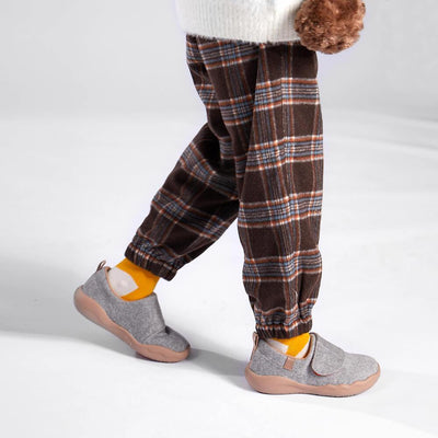 UIN Footwear Kid (Pre-sale) Toledo II Light Grey Wool Kid Canvas loafers