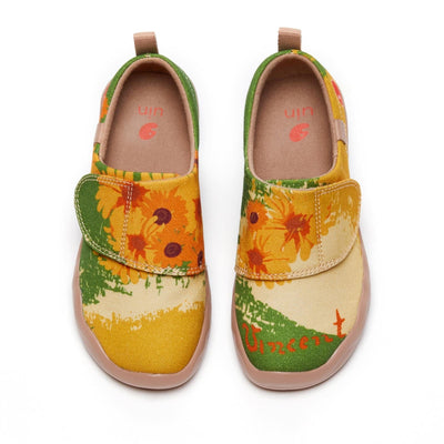 UIN Footwear Kid Van Gogh Sunflowers V5 Kid Canvas loafers