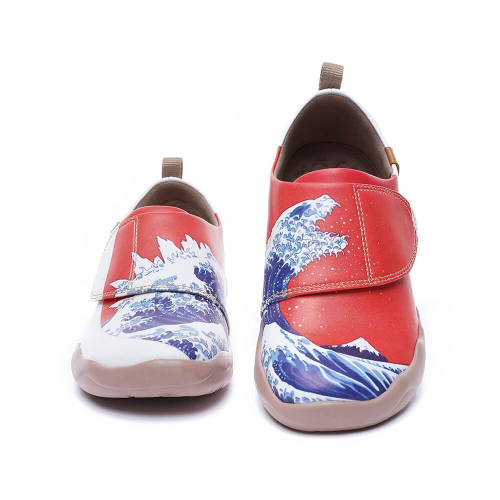 UIN Footwear Kid -Wavy Monster- kids Art Painted Fashion Shoes Canvas loafers