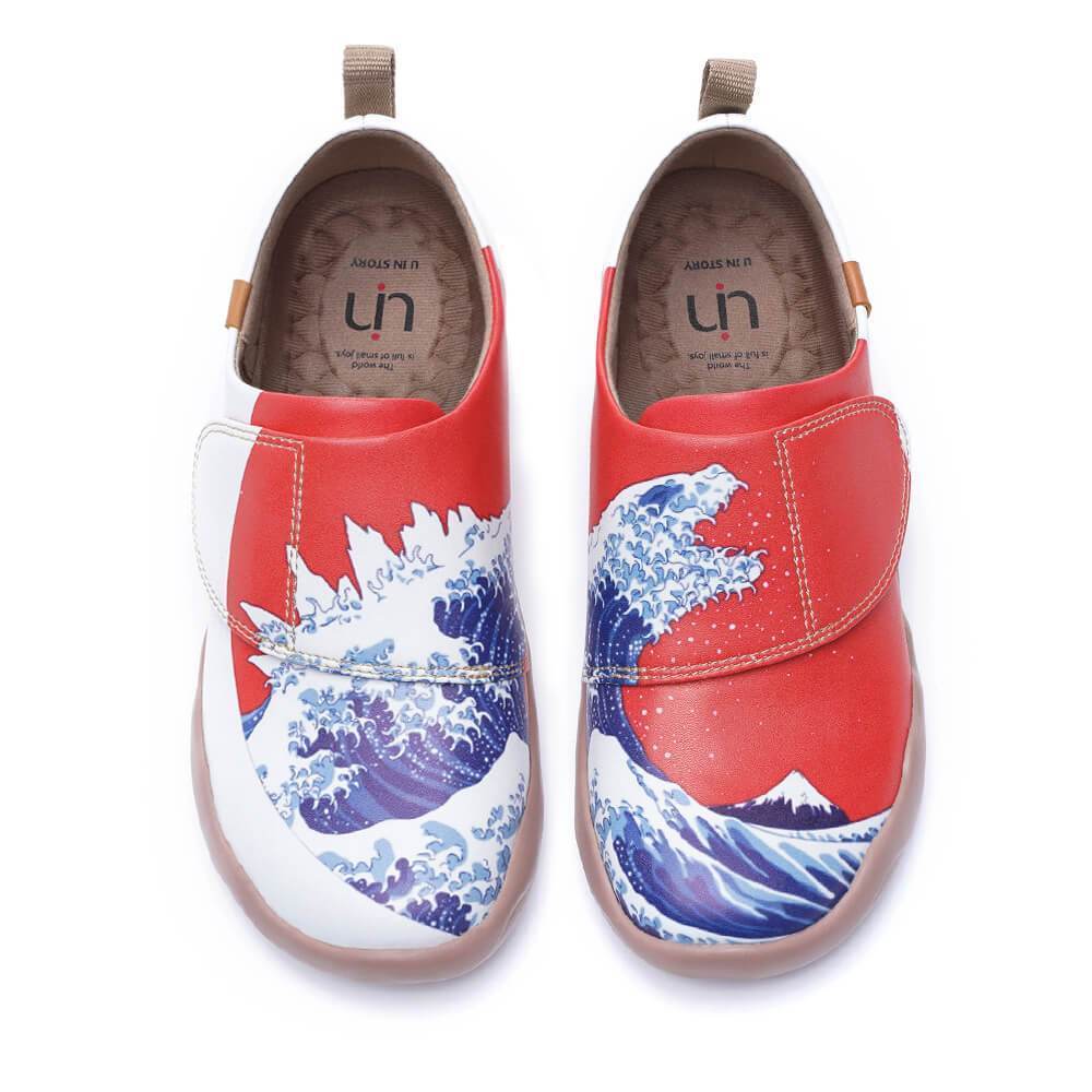 UIN Footwear Kid -Wavy Monster- kids Art Painted Fashion Shoes Canvas loafers