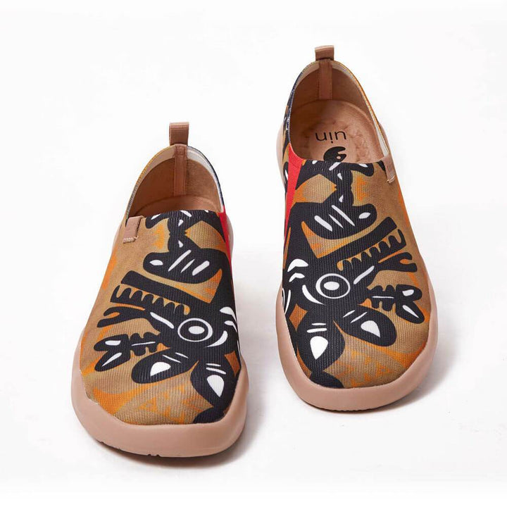 UIN Men African Totem Canvas loafers