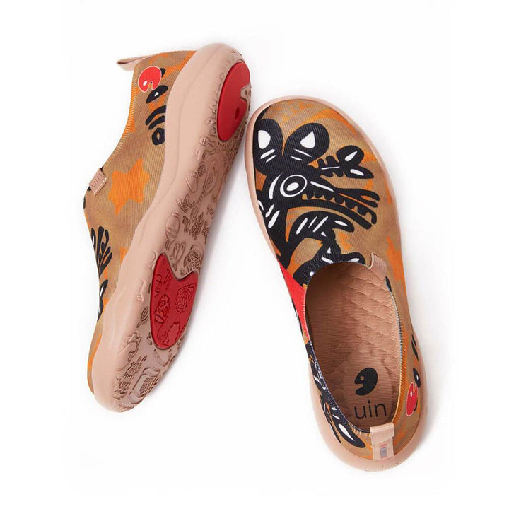 UIN Men African Totem Canvas loafers