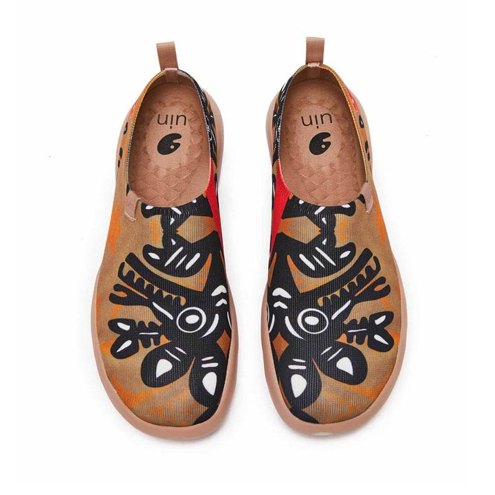 UIN Men African Totem Canvas loafers