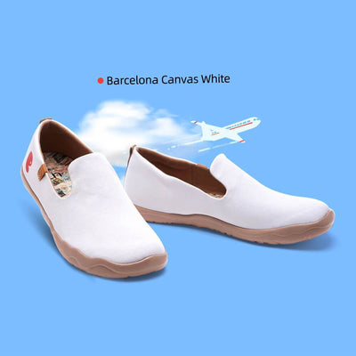 UIN Footwear Men Barcelona Canvas White Canvas loafers