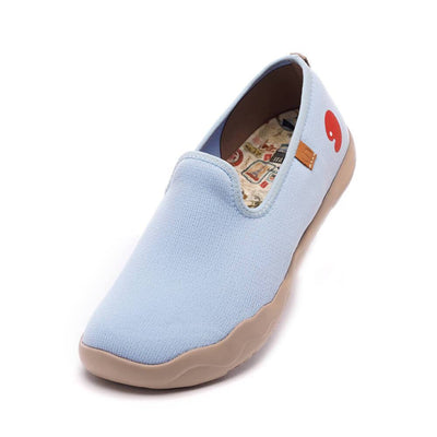 UIN Footwear Men Barcelona Knitted Light Blue Canvas loafers